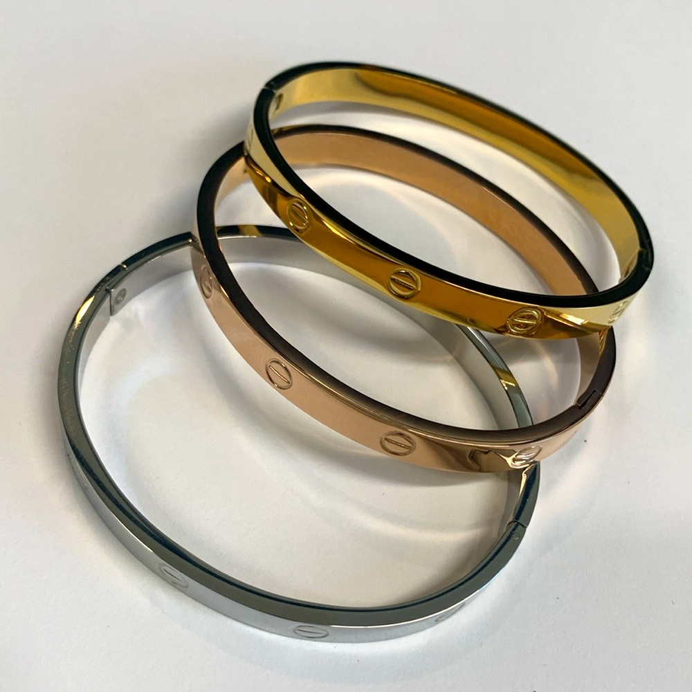 Stainless steel gold bracelet Bundle